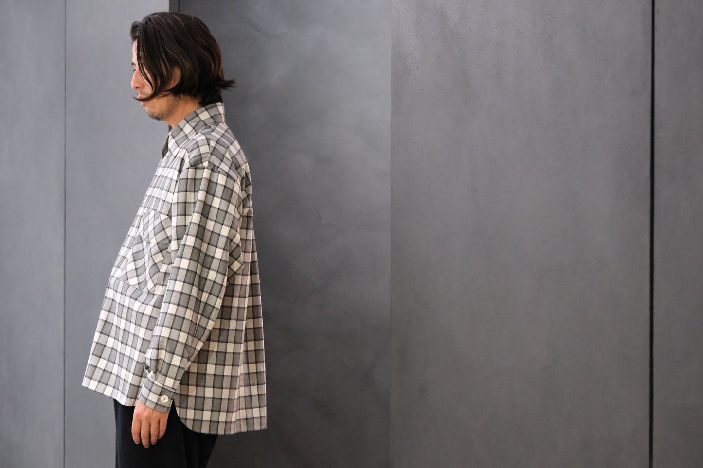 ANTOS/DOUBLE POCKET OVER SHIRT/CHECK