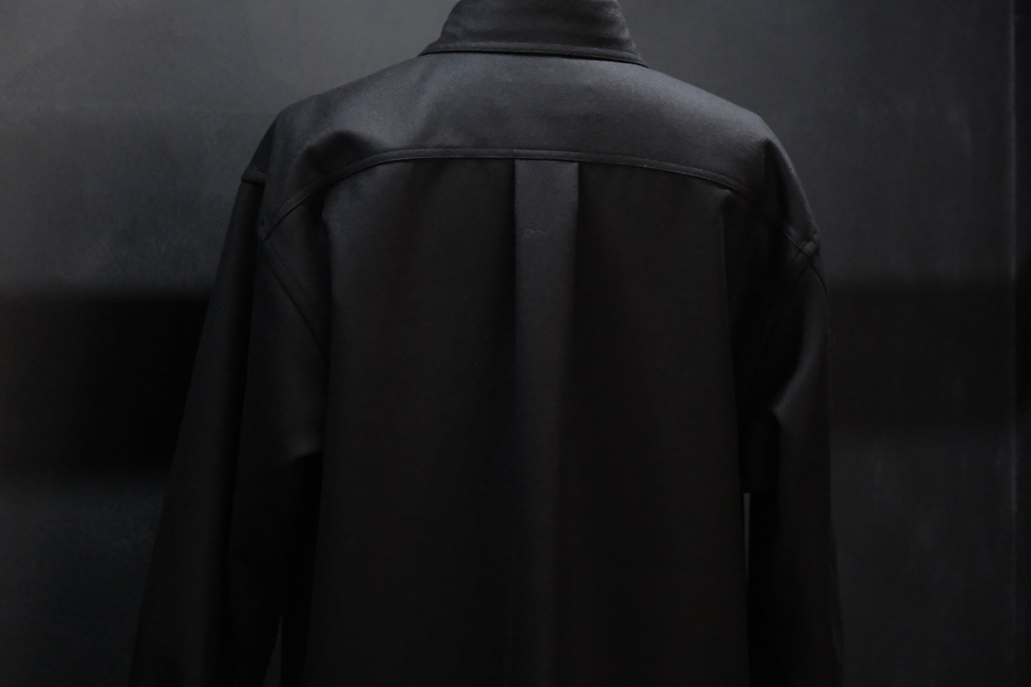 ANTOS/DOUBLE POCKET OVER SHIRT/BLACK