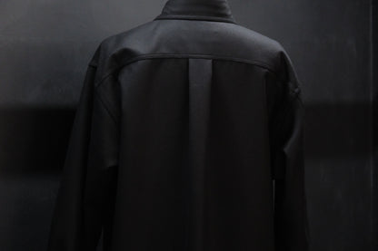 ANTOS/DOUBLE POCKET OVER SHIRT/BLACK