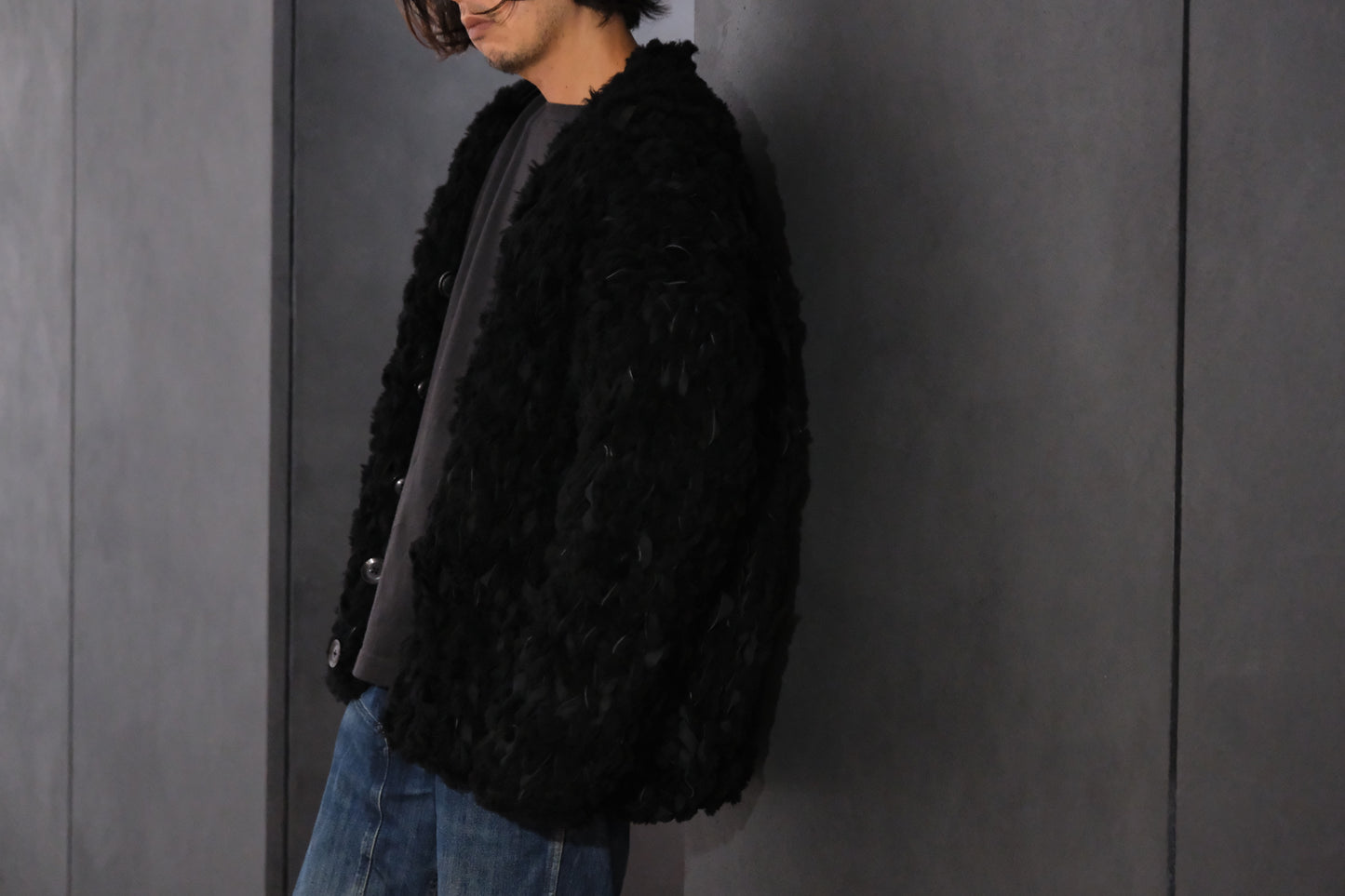 GOOD KARMA DEVELOPMENT/MOUTON CARDIGAN " CHARLIE "/BLACK