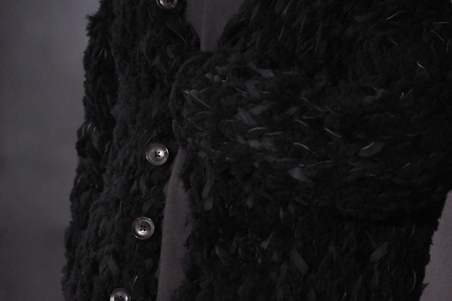 GOOD KARMA DEVELOPMENT/MOUTON CARDIGAN " CHARLIE "/BLACK