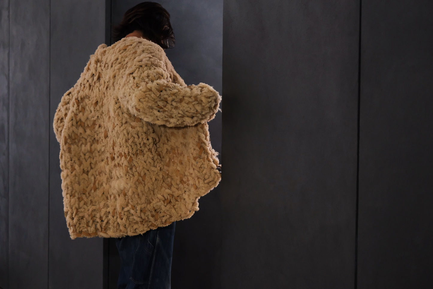 GOOD KARMA DEVELOPMENT/MOUTON CARDIGAN " CHARLIE "/BEIGE