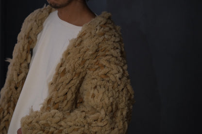 GOOD KARMA DEVELOPMENT/MOUTON CARDIGAN " CHARLIE "/BEIGE