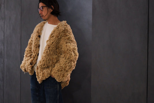 GOOD KARMA DEVELOPMENT/MOUTON CARDIGAN " CHARLIE "/BEIGE