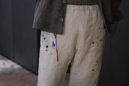 【受注商品】wright. / Convertible baggy linen painter pants