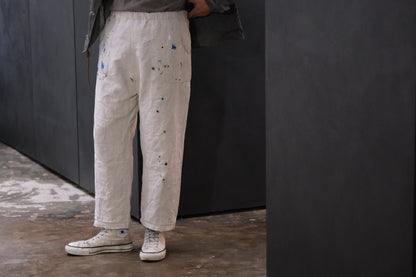 【受注商品】wright. / Convertible baggy linen painter pants