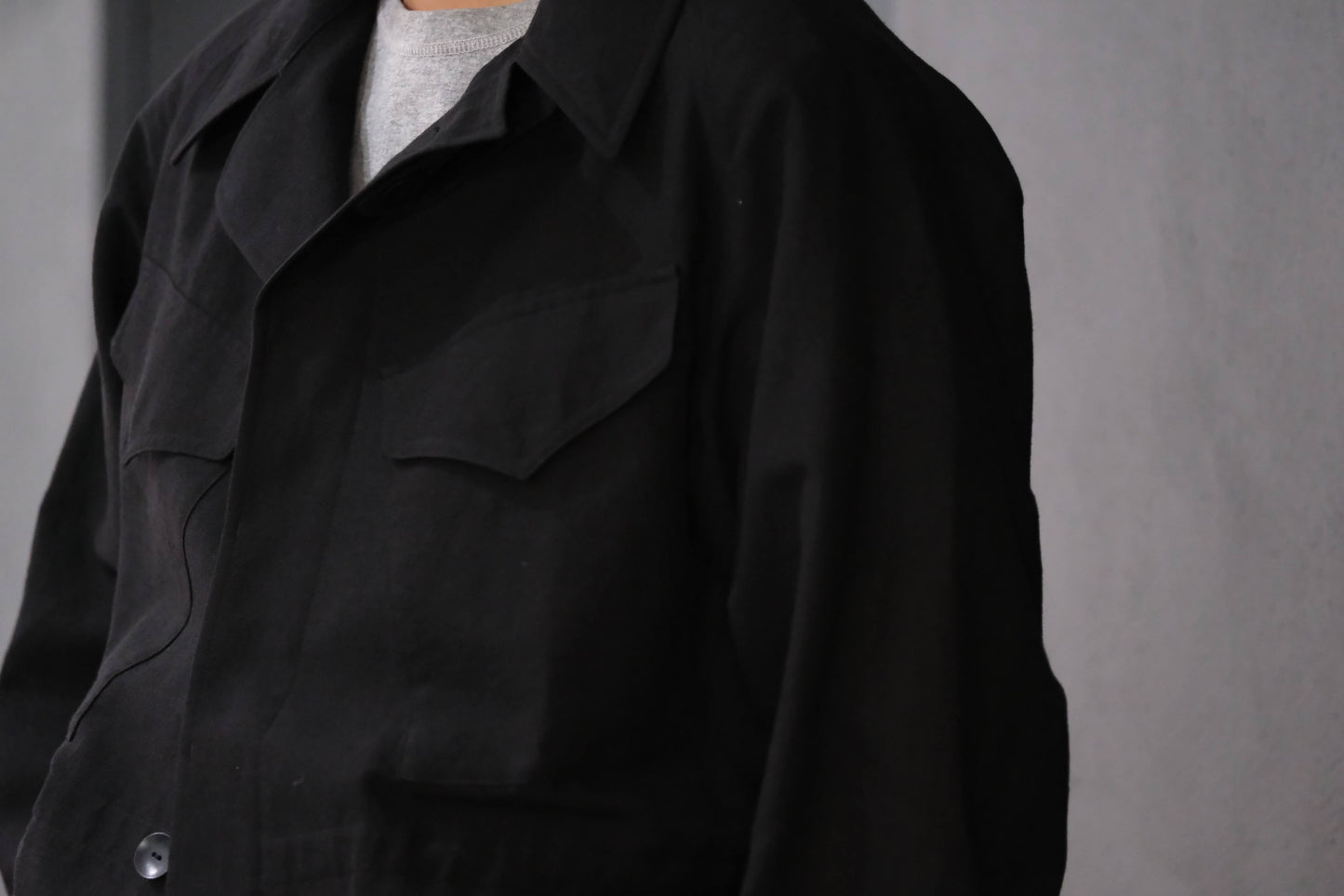2027SS受注商品 COHÉRENCE/ROBERT-P/WOOL/LINEN/MOHAIR/BLACK