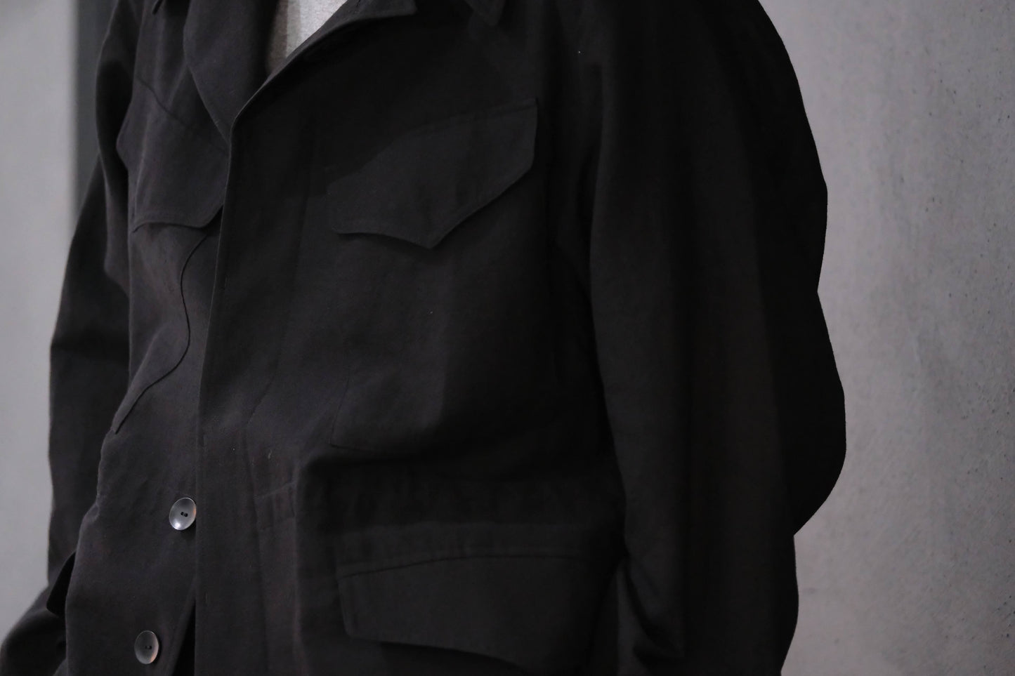2027SS受注商品 COHÉRENCE/ROBERT-P/WOOL/LINEN/MOHAIR/BLACK