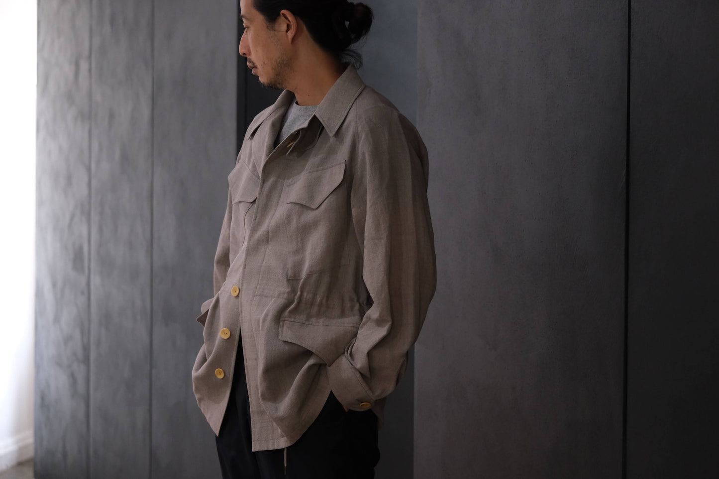 2027SS受注商品 COHÉRENCE/ROBERT-P/WOOL/LINEN/MOHAIR/BEIGE