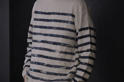 【受注商品】Wright. basque shirts (Indigo Dye & Sumi Dye & Silk needlepunch)