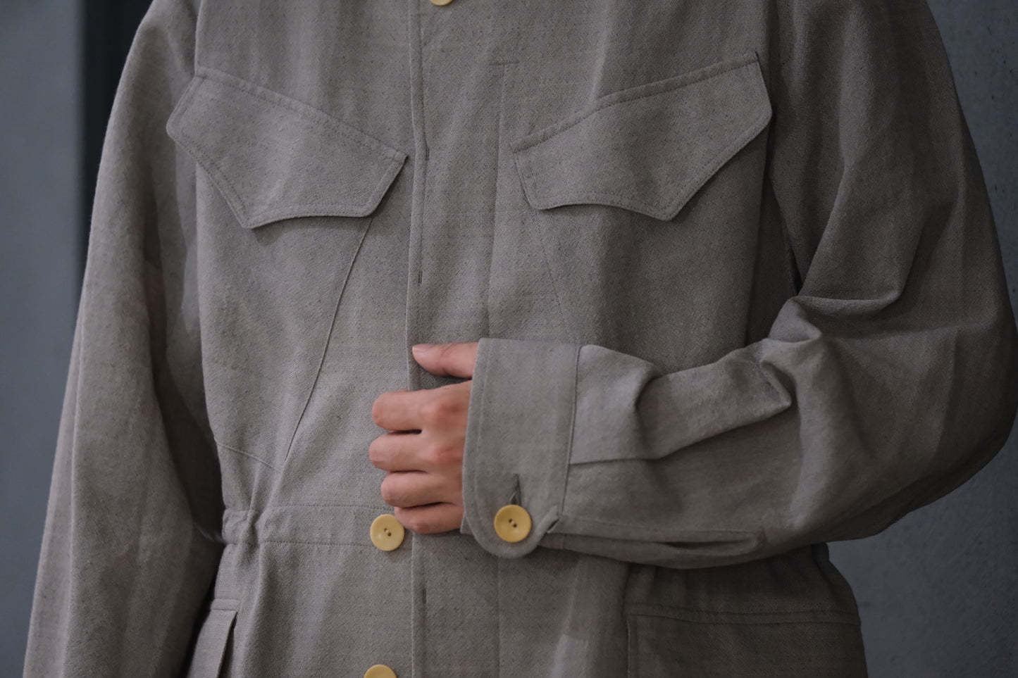 2027SS受注商品 COHÉRENCE/ROBERT-P/WOOL/LINEN/MOHAIR/BEIGE
