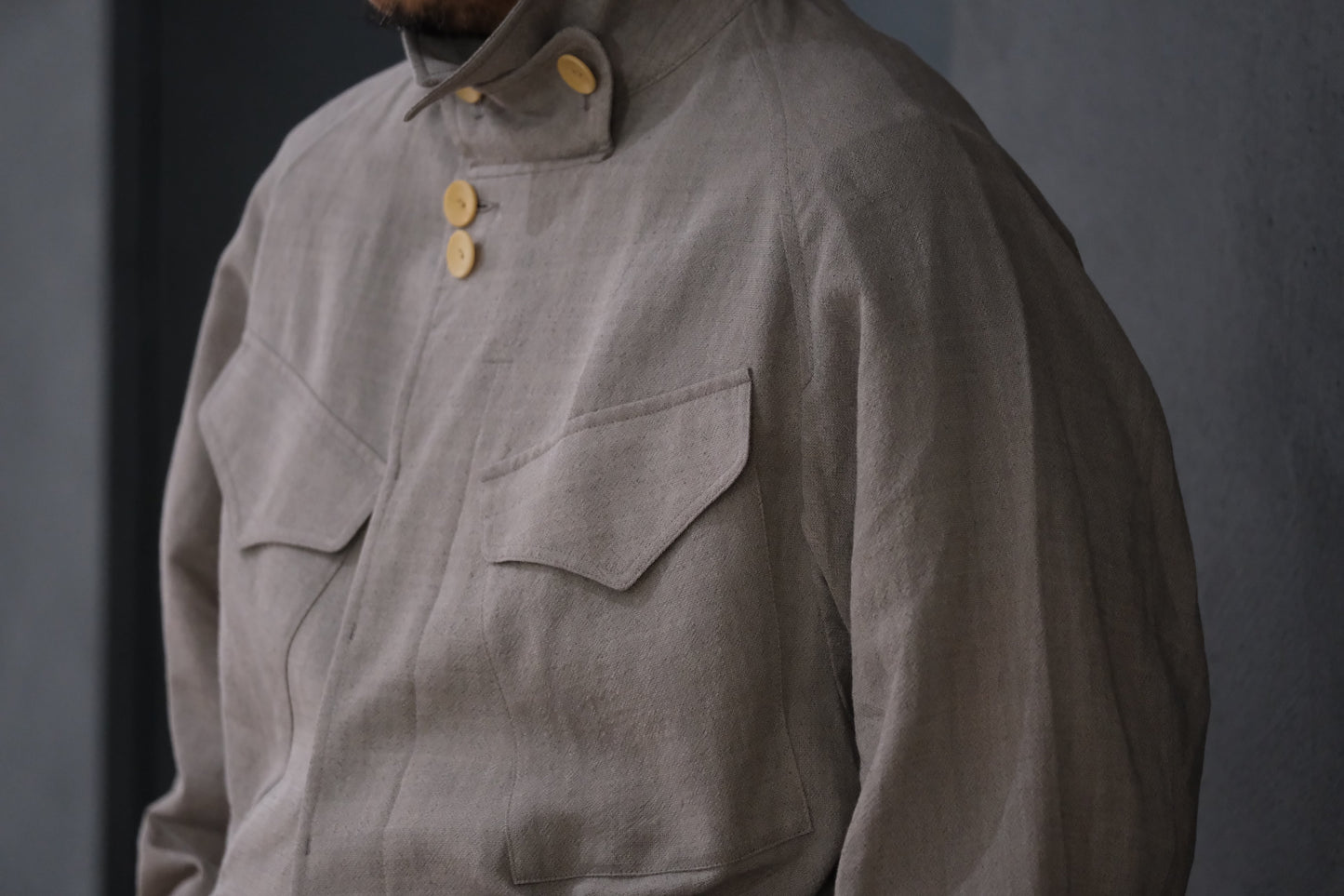 2027SS受注商品 COHÉRENCE/ROBERT-P/WOOL/LINEN/MOHAIR/BEIGE
