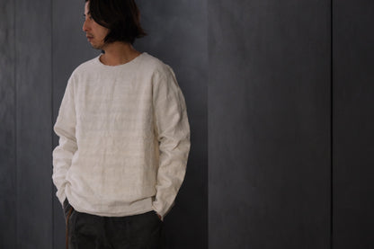 【受注商品】Wright. basque shirts (Indigo Dye & Sumi Dye & Silk needlepunch)