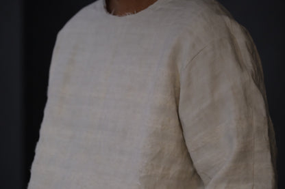 【受注商品】Wright. basque shirts (Indigo Dye & Sumi Dye & Silk needlepunch)