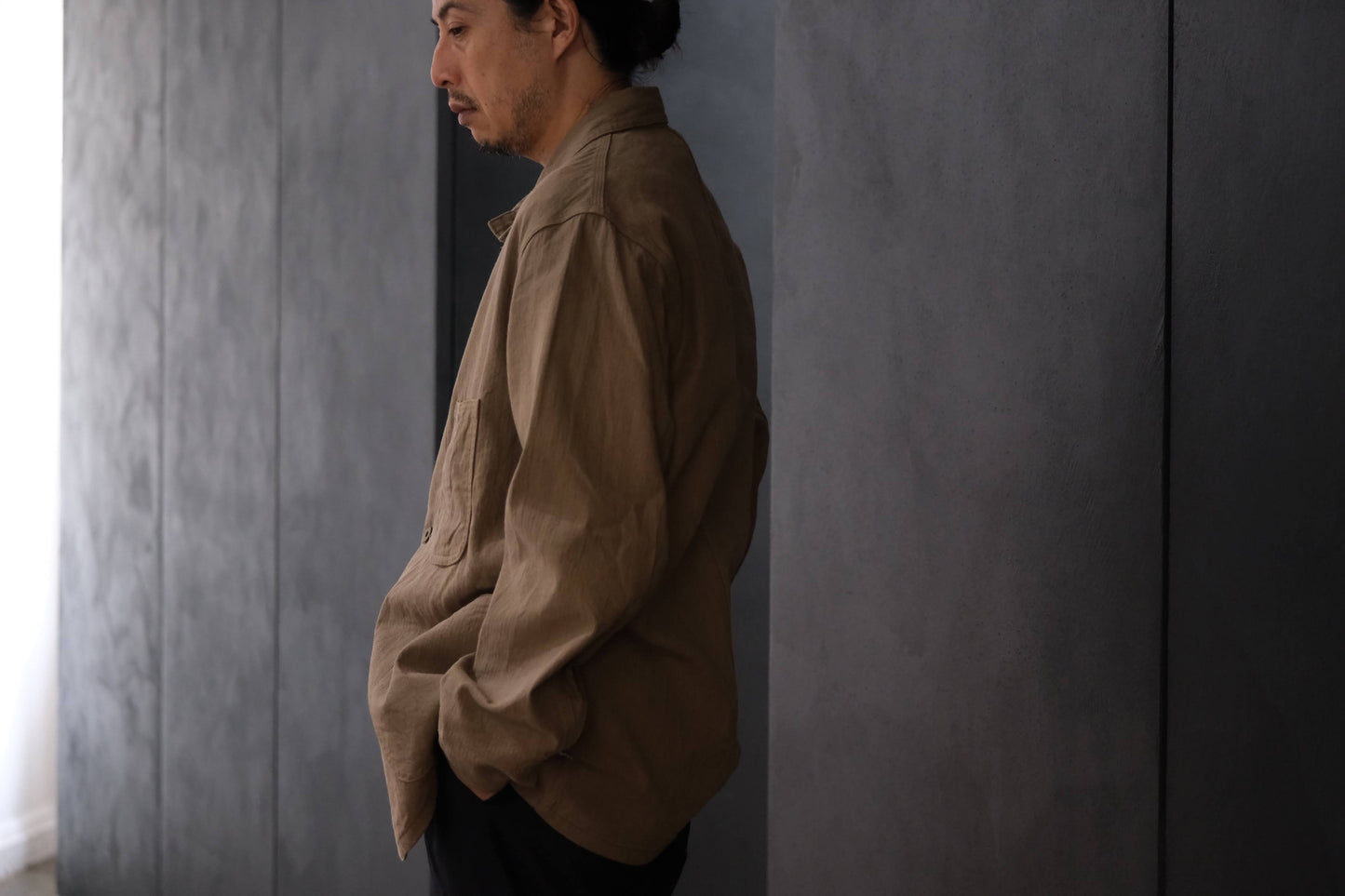2027SS受注商品 COHÉRENCE/JACKSON/LINEN/COTTON CHEVRON/BROWN