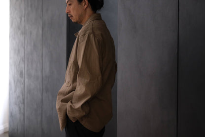 2027SS受注商品 COHÉRENCE/JACKSON/LINEN/COTTON CHEVRON/BROWN