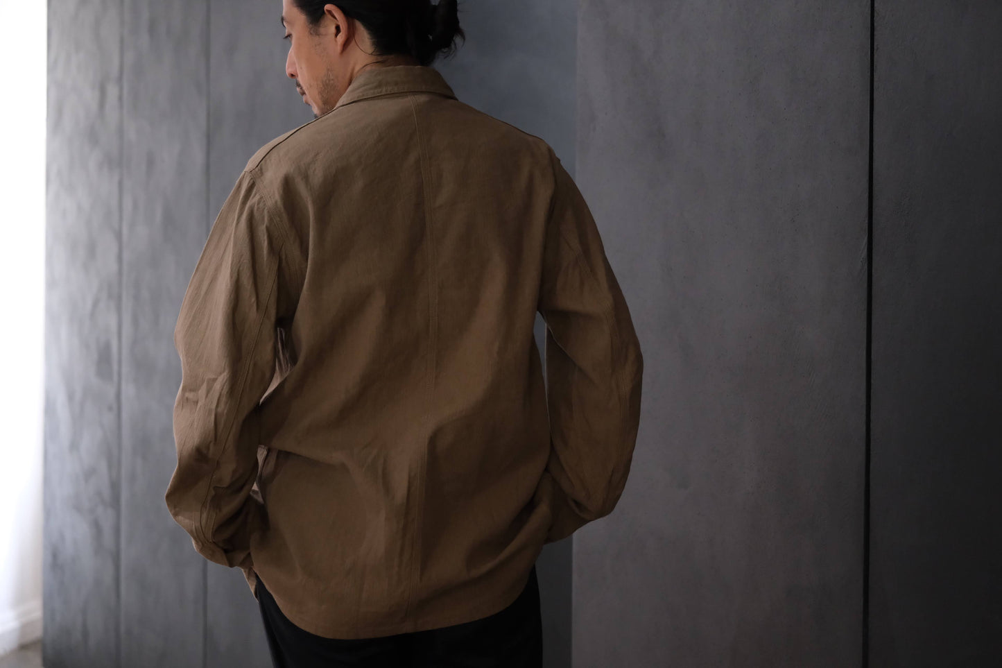 2027SS受注商品 COHÉRENCE/JACKSON/LINEN/COTTON CHEVRON/BROWN