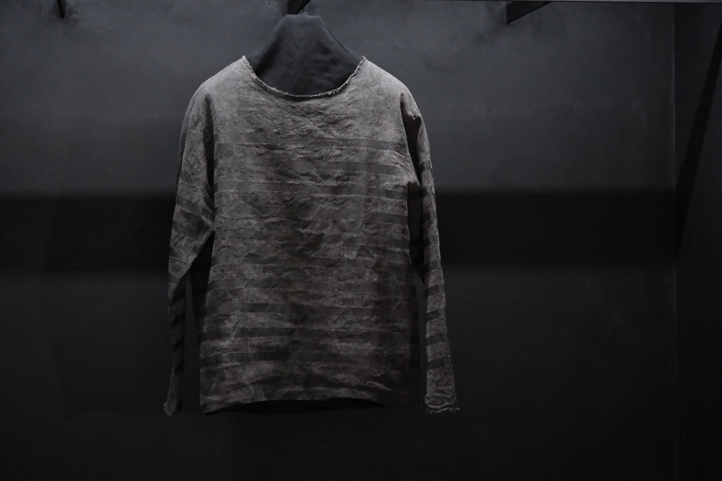 【受注商品】Wright. basque shirts (Indigo Dye & Sumi Dye & Silk needlepunch)