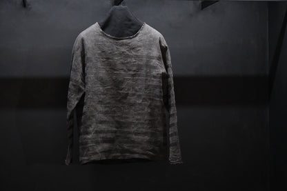 【受注商品】Wright. basque shirts (Indigo Dye & Sumi Dye & Silk needlepunch)