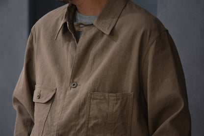 2027SS受注商品 COHÉRENCE/JACKSON/LINEN/COTTON CHEVRON/BROWN