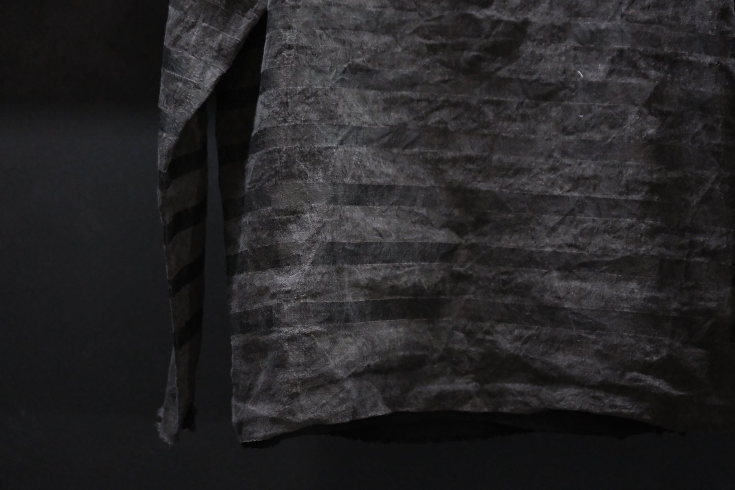 【受注商品】Wright. basque shirts (Indigo Dye & Sumi Dye & Silk needlepunch)