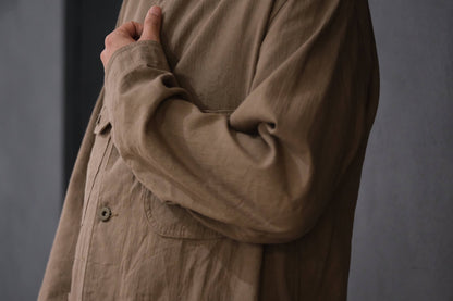 2027SS受注商品 COHÉRENCE/JACKSON/LINEN/COTTON CHEVRON/BROWN