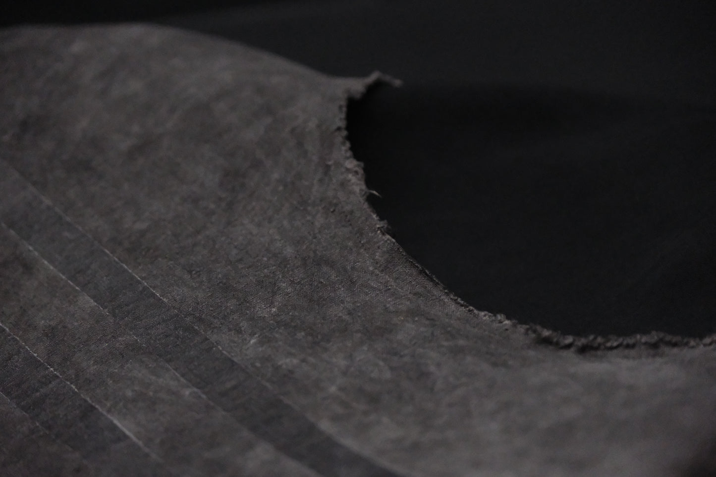 【受注商品】Wright. basque shirts (Indigo Dye & Sumi Dye & Silk needlepunch)