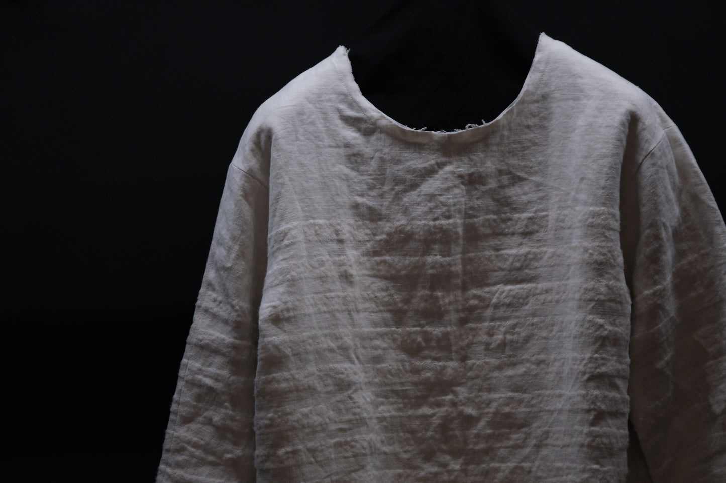 【受注商品】Wright. basque shirts (Indigo Dye & Sumi Dye & Silk needlepunch)