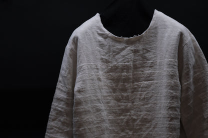 【受注商品】Wright. basque shirts (Indigo Dye & Sumi Dye & Silk needlepunch)