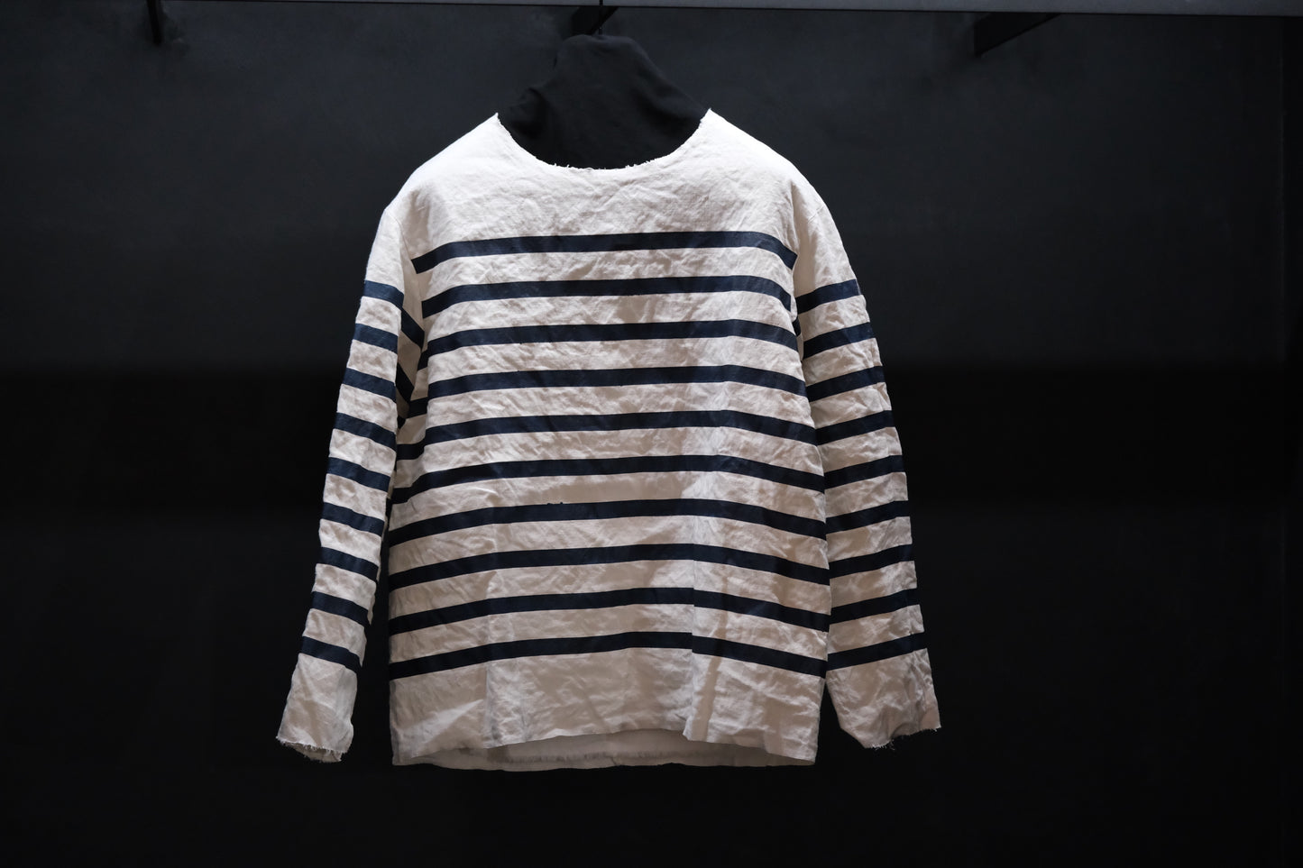 【受注商品】Wright. basque shirts (Indigo Dye & Sumi Dye & Silk needlepunch)