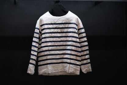 【受注商品】Wright. basque shirts (Indigo Dye & Sumi Dye & Silk needlepunch)