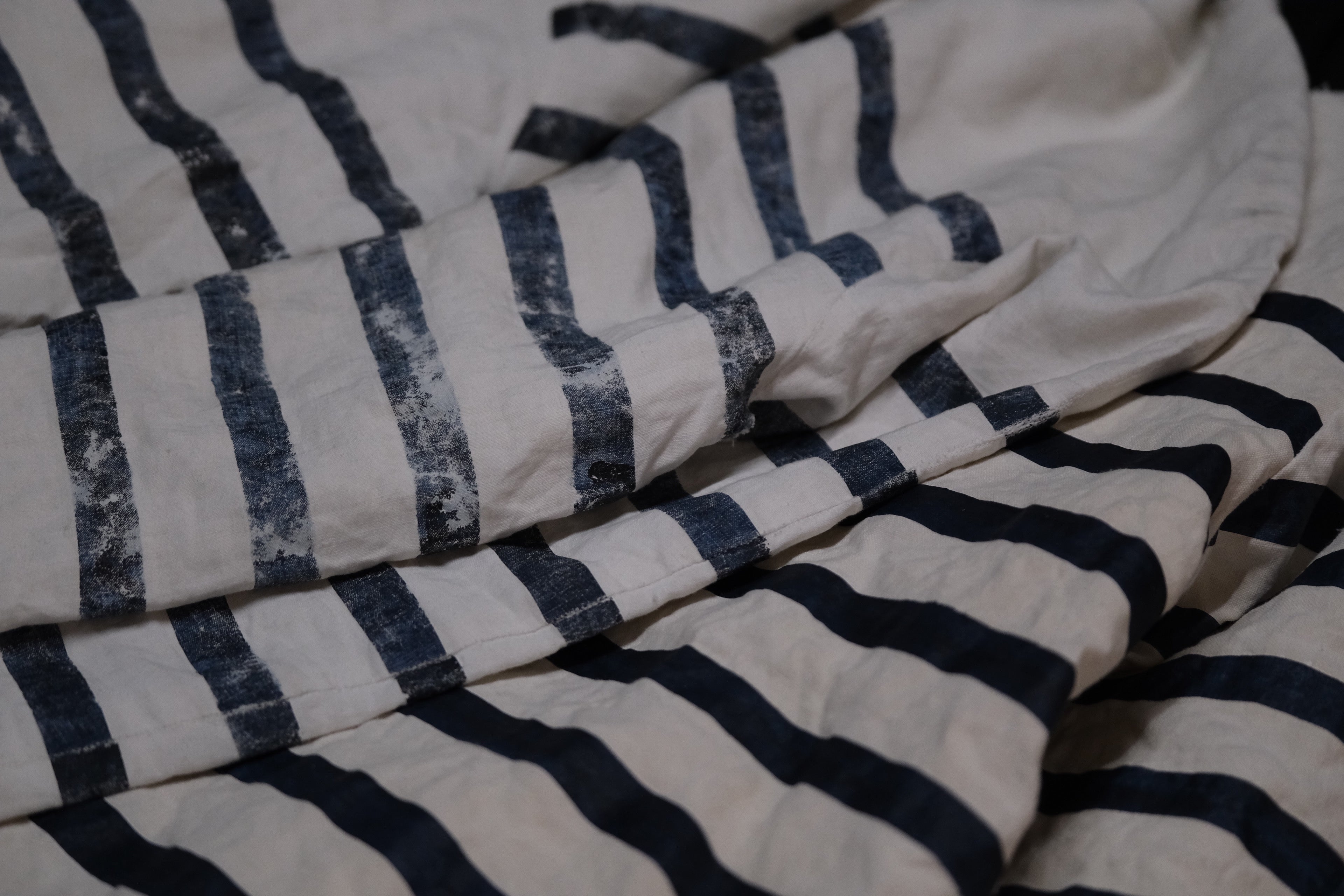 受注商品】Wright. basque shirts (Indigo Dye & Sumi Dye & Silk