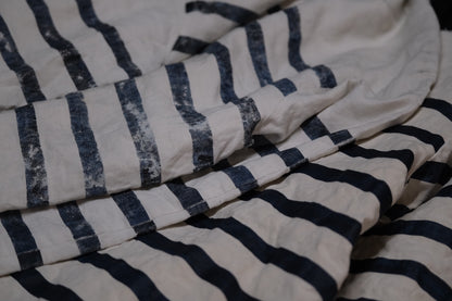 【受注商品】Wright. basque shirts (Indigo Dye & Sumi Dye & Silk needlepunch)
