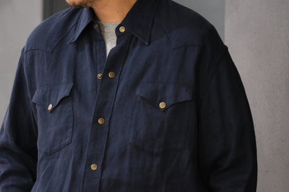 2027SS受注商品 COHÉRENCE/ABIQUIU/AEROCLOTH LINEN/D.BLUE