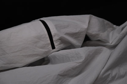 【受注商品】wright. / No-coller coach jacket (Hight density nylon taffeta coating / European vintage linen Sumi ink dye )