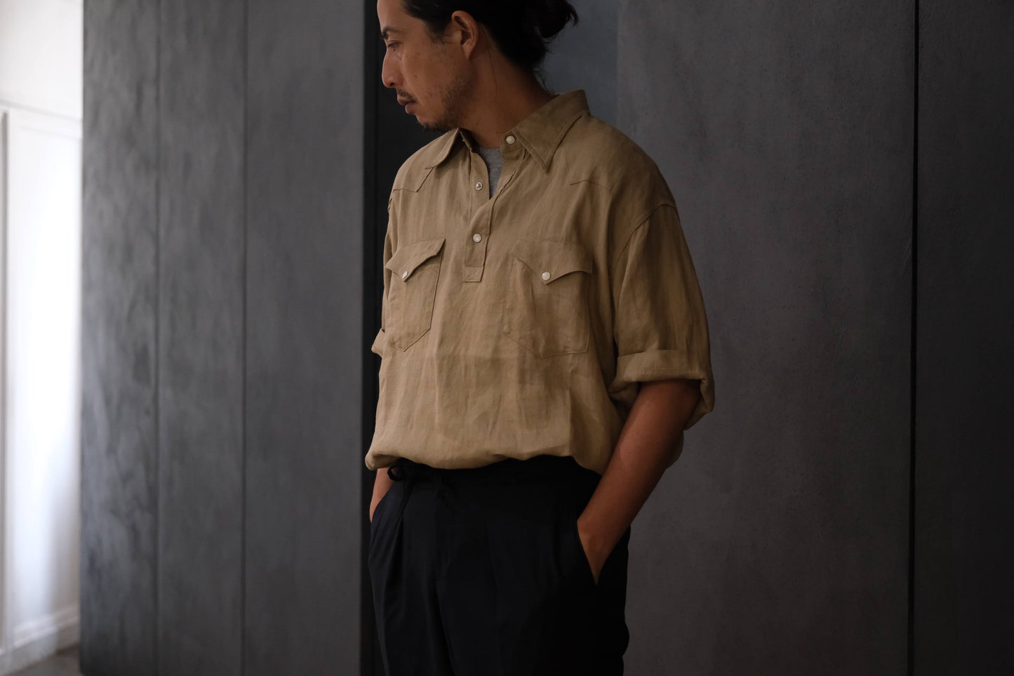 2027SS受注商品 COHÉRENCE/ABIQUIU S/AEROCLOTH LINEN/BEIGE
