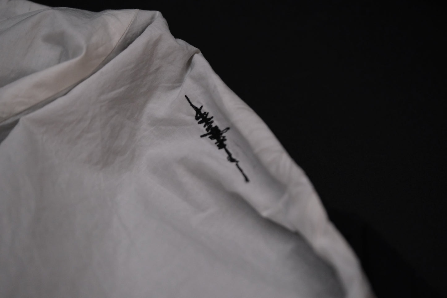 【受注商品】wright. / No-coller coach jacket (Hight density nylon taffeta coating / European vintage linen Sumi ink dye )