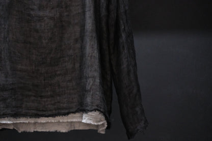 【受注商品】wright./Reversible gauze shirt (High density linen gauze / Organic cotton double gauze)