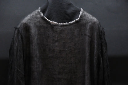 【受注商品】wright./Reversible gauze shirt (High density linen gauze / Organic cotton double gauze)