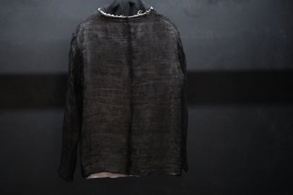 【受注商品】wright./Reversible gauze shirt (High density linen gauze / Organic cotton double gauze)
