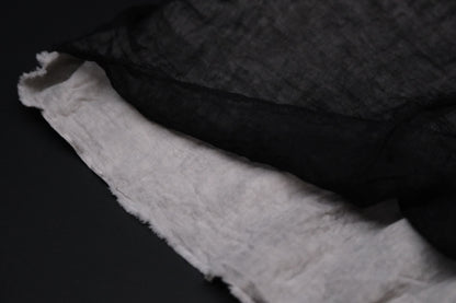 【受注商品】wright./Reversible gauze shirt (High density linen gauze / Organic cotton double gauze)