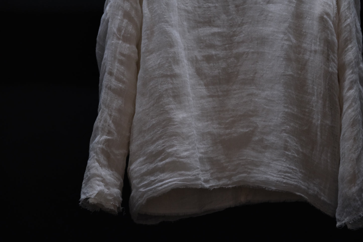【受注商品】wright./Reversible gauze shirt (High density linen gauze / Organic cotton double gauze)
