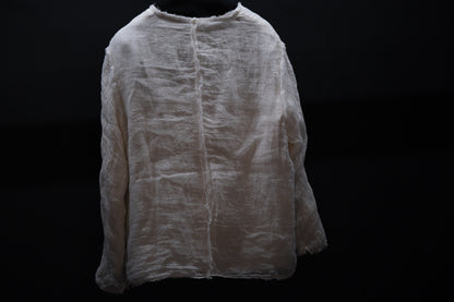【受注商品】wright./Reversible gauze shirt (High density linen gauze / Organic cotton double gauze)