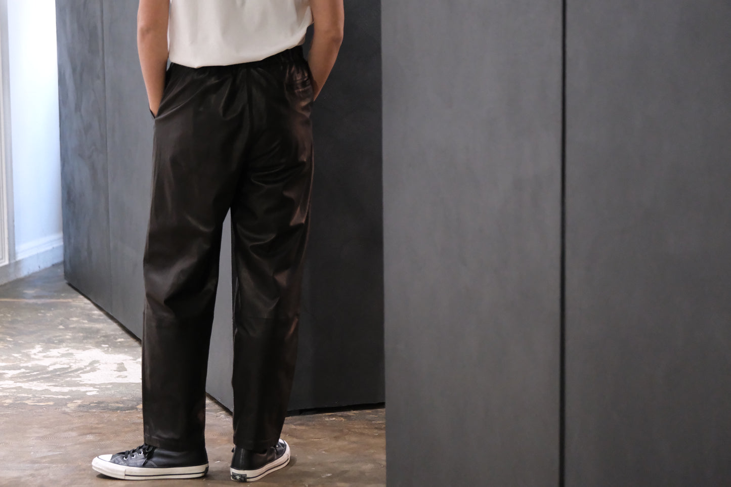 HEUGN / TROUSER065 / Copper Leather Pants