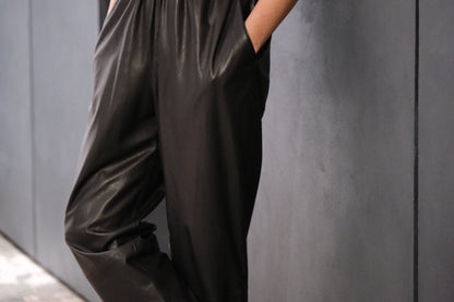 HEUGN / TROUSER065 / Copper Leather Pants