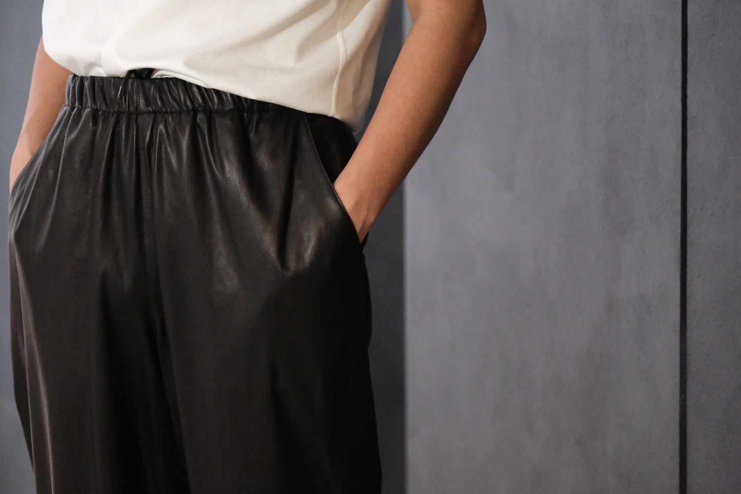 HEUGN / TROUSER065 / Copper Leather Pants
