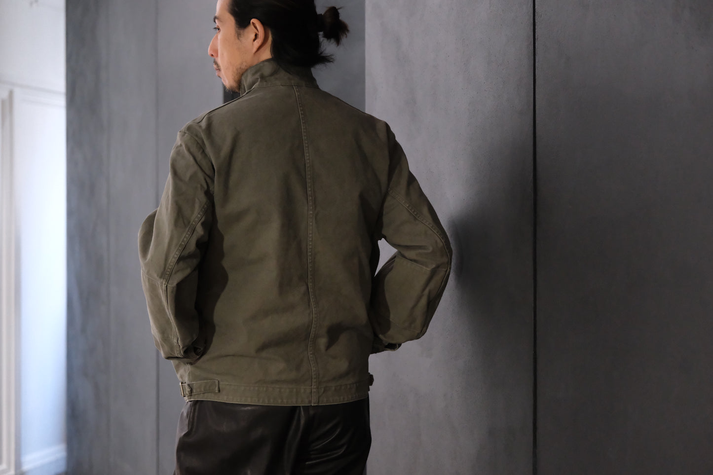 HEUGN / COAT091/COTTON Over Dye Military