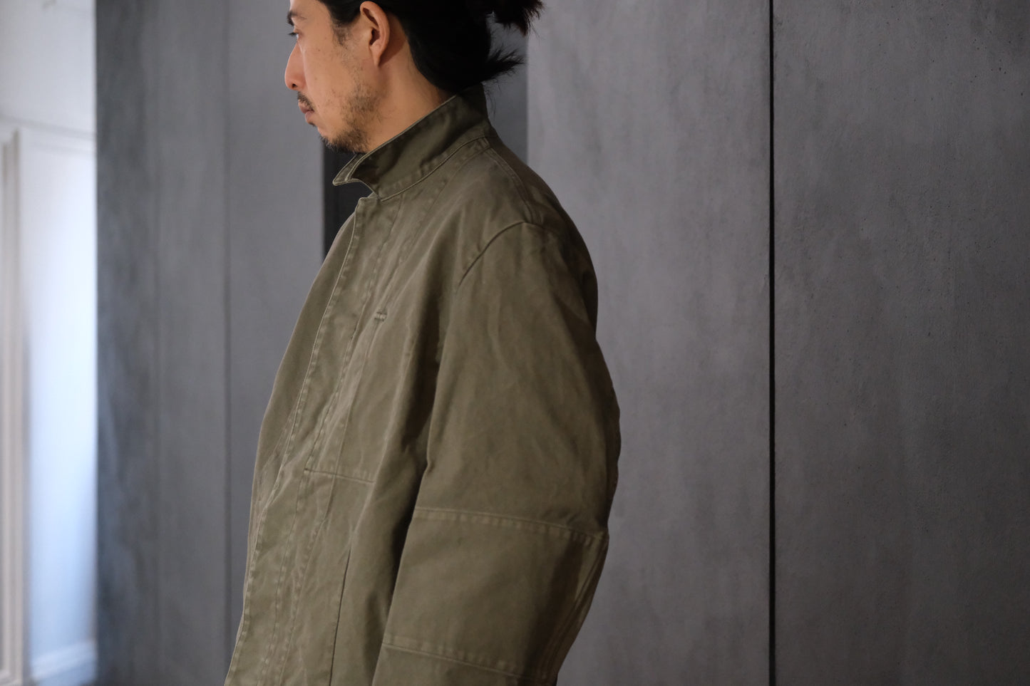 HEUGN / COAT091/COTTON Over Dye Military
