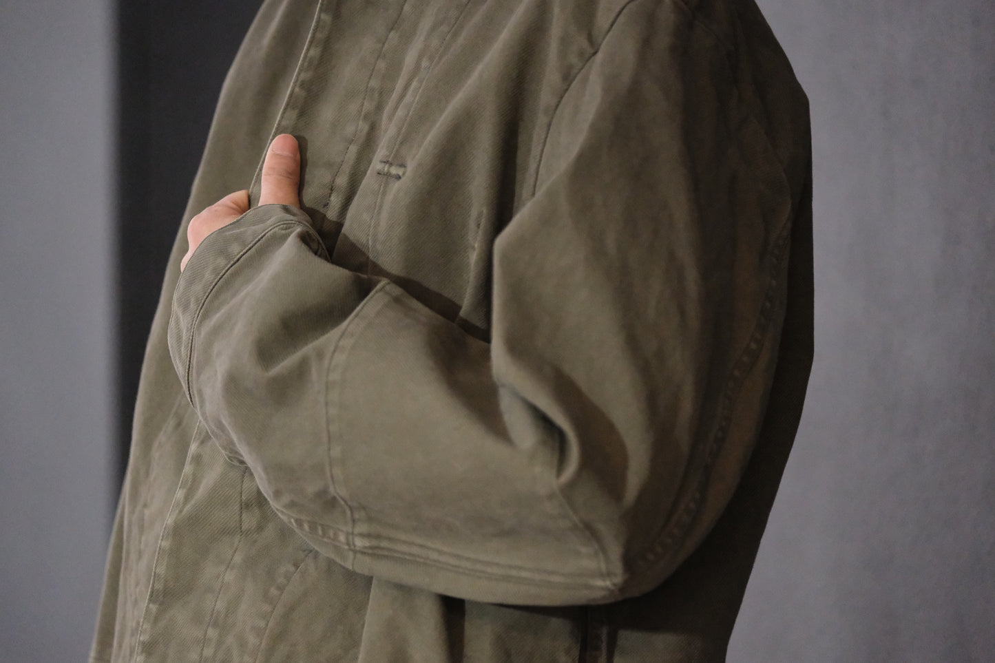 HEUGN / COAT091/COTTON Over Dye Military