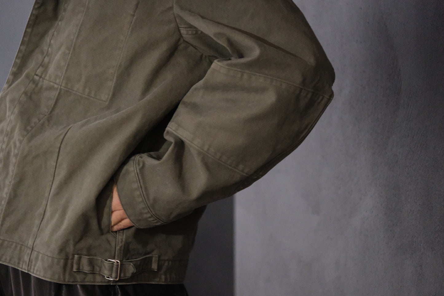 HEUGN / COAT091/COTTON Over Dye Military